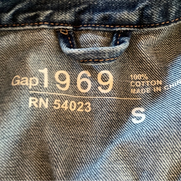 Gap 1969 Denim Jean Jacket Small Blue - Picture 5 of 6